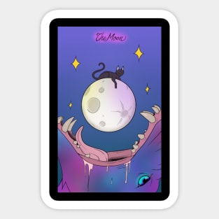 The Moon Tarot (back print) Sticker